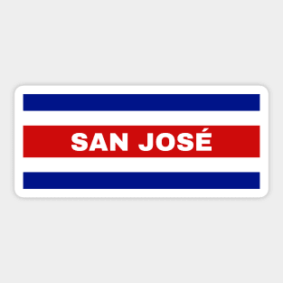 San José City in Costa Rican Flag Colors Sticker